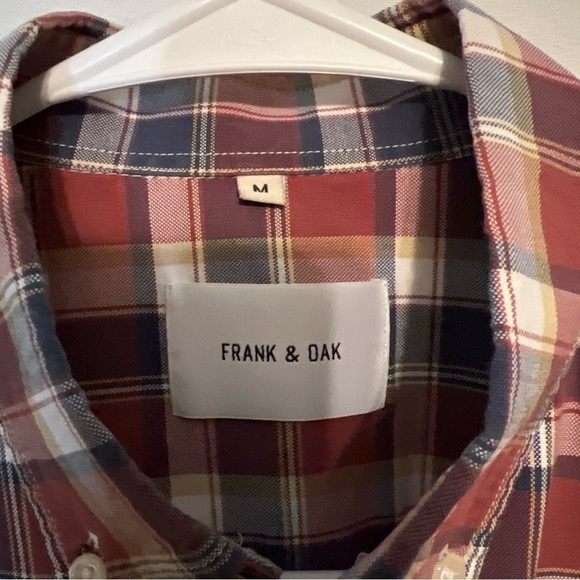 Frank & Oak Men's Multi Colored Button Up Long Sleeve Plaid Shirt Cotton M. - Picture 4 of 7